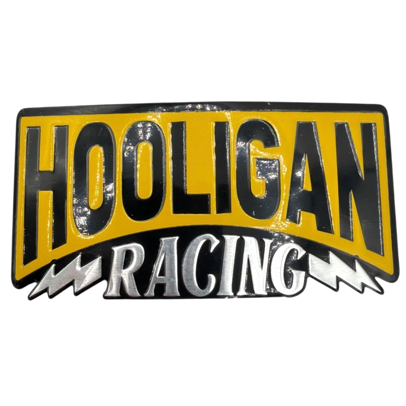 Hooligan Racing Aluminum Sticker – rustybutcherracing